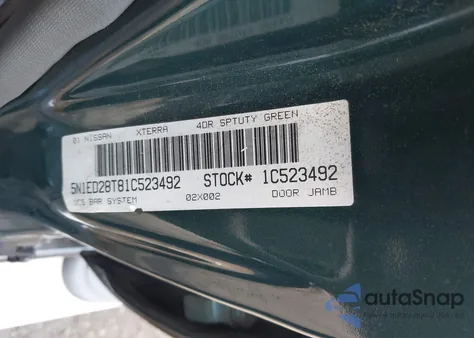 2001 Nissan Xterra Xe-V6 from USA, damaged, VIN 5N1ED28T81C523492